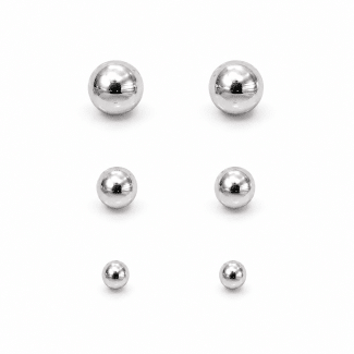 BRINCO LISO TRIO BOLINHAS PEQUENAS 5.9 MM