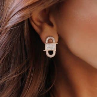 BRINCO ZIRCONIA CADEADO CRAVEJADO