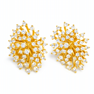 BRINCO ZIRCONIA OVAL COM VARIAS ZIRCONIAS