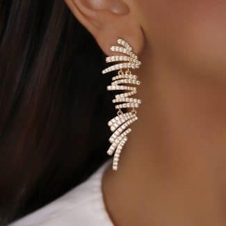 BRINCO ZIRCONIA FORMATO ASA TODO CRAVEJADO LONGO