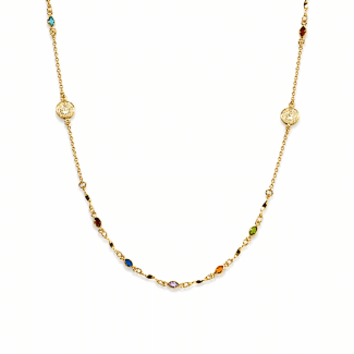 GARGANTILHA CRISTAL MEDALHA SAO BENTO LONGA 80CM
