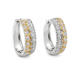 BRINCO ZIRCONIA CLICK FORMATO GEOMETRICO DOIS BANHOS