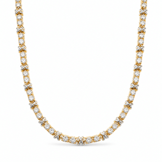 GARGANTILHA ZIRCONIA SIMBOLO X DOIS BANHOS 40CM