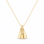 GARGANTILHA ZIRCONIA  NOSSA SENHORA COM O MANTO LISO MEDIA 40CM