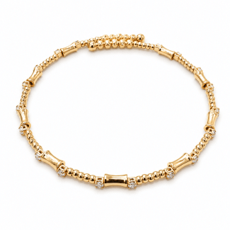 BRACELETE ZIRCONIA COM BOLINHA FOSCA E ZIRCONIAS QUADRADAS