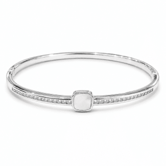 BRACELETE ZIRCONIA FORMATO QUADRADO RESINA