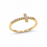 ANEL ZIRCONIA CRUZ DOURADO