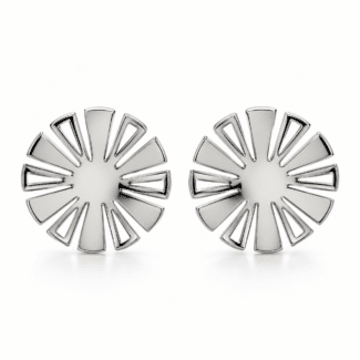 BRINCO LISO FLOR SEIS PETALAS VAZADAS